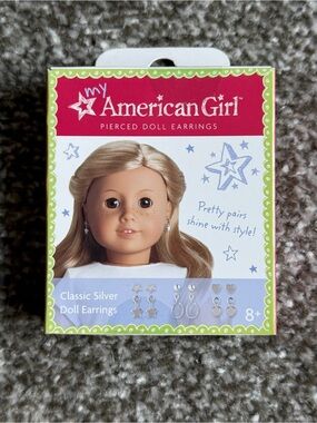 My American Girl Pierced Doll Earrings Classic Silver Doll Earrings